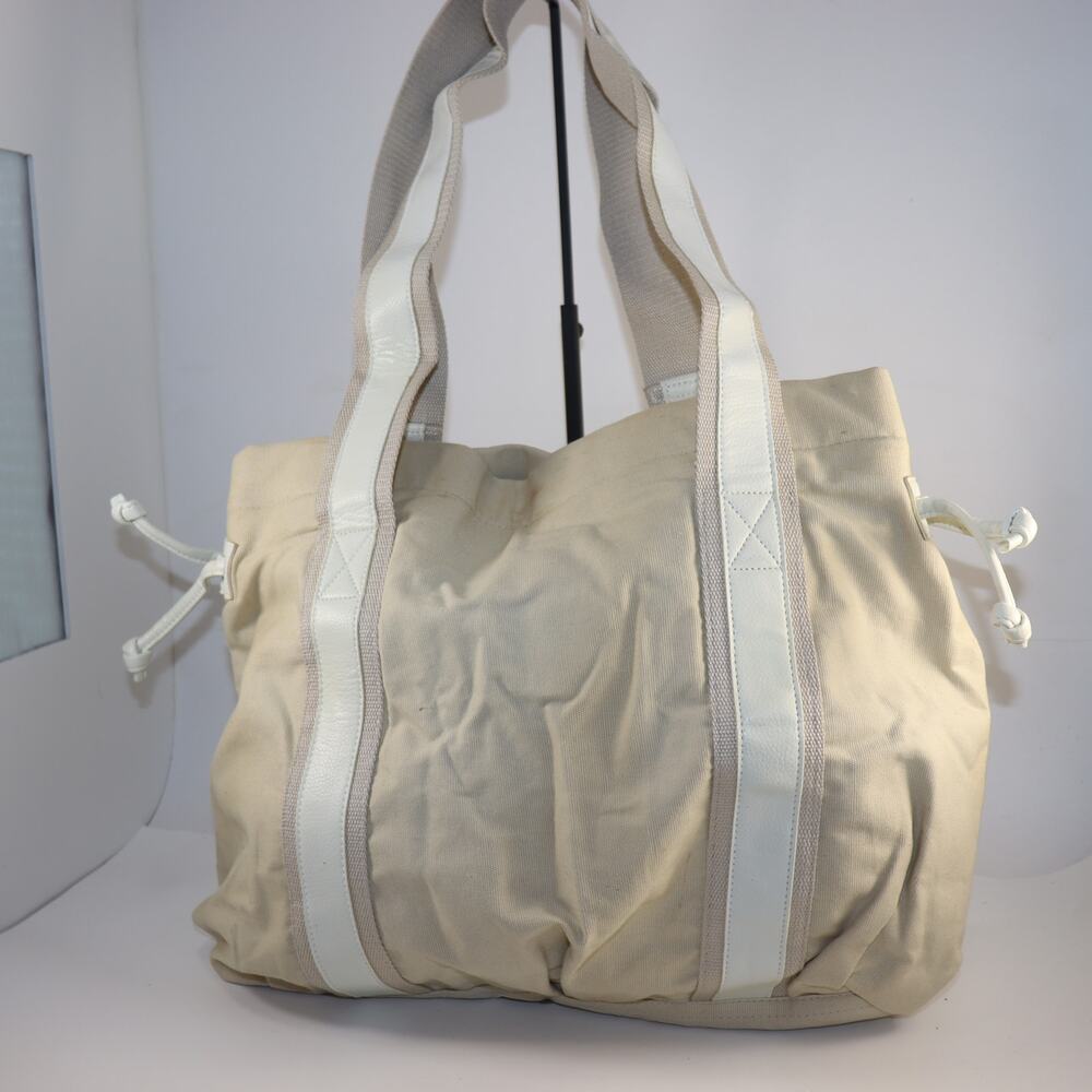 Canvas Tote Bag‎ with Patterned Lining and Double Strap Handles